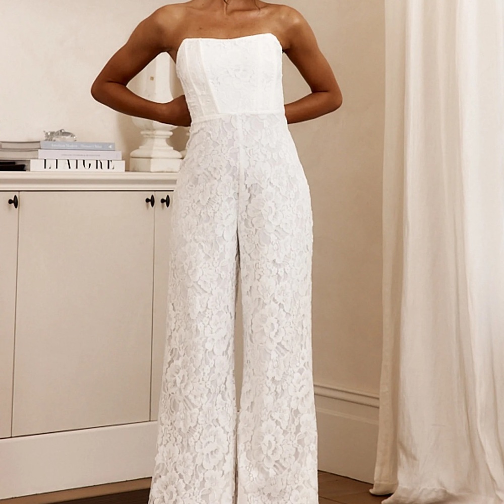 Elegant White Lace Jumpsuit